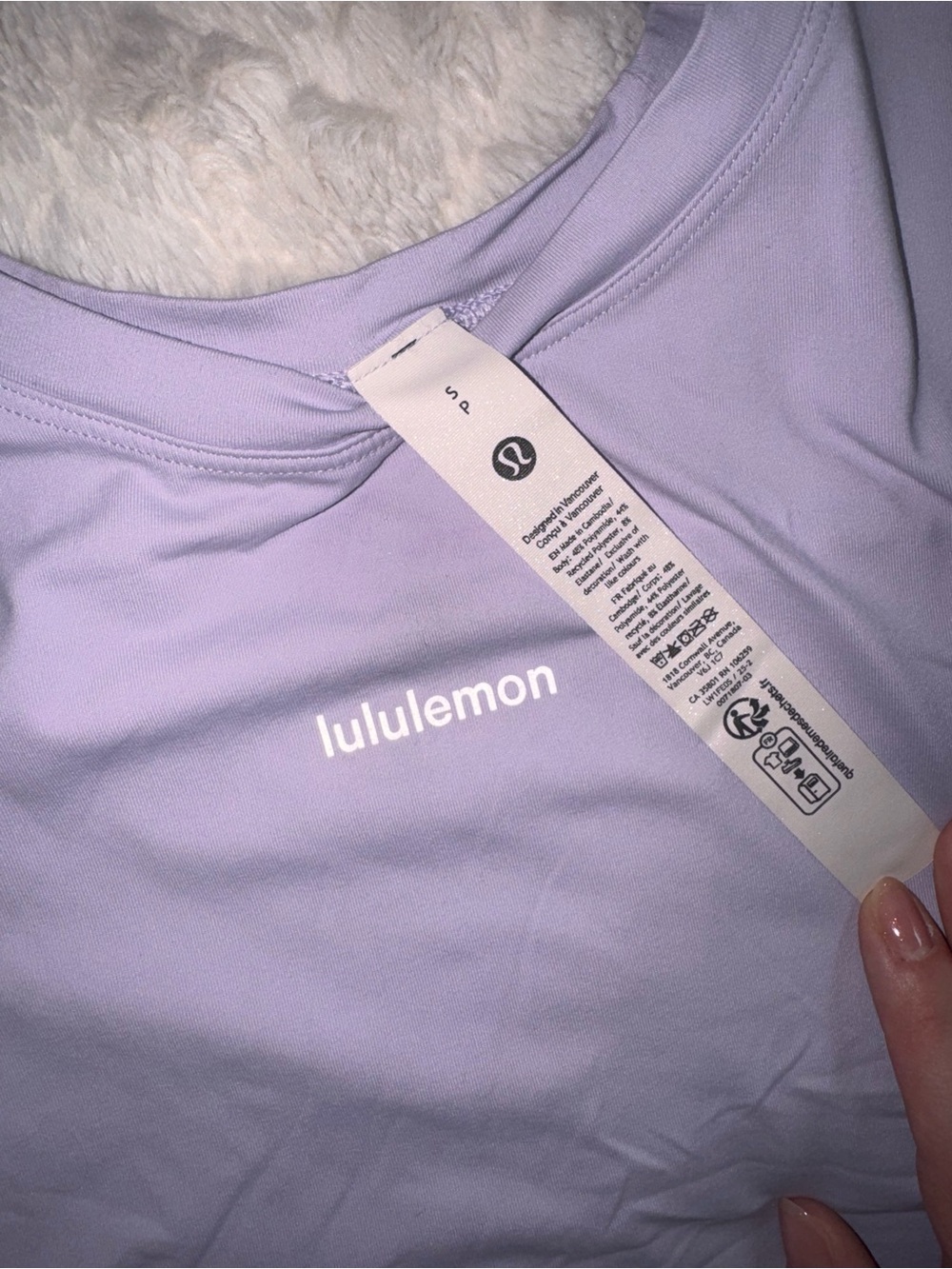 lululemon athletica Lavender Tank Top